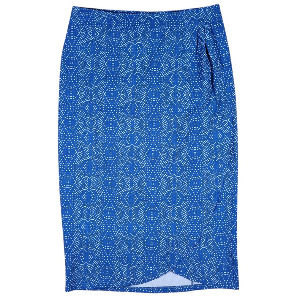 RipSkirt Hawaii Wrap Skirt Womens M Length 3 Blue Geometric Print Quick Dry Swim